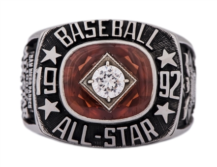 1992 MLB All Star Game Ring Presented To Lee Smith (Smith LOA)